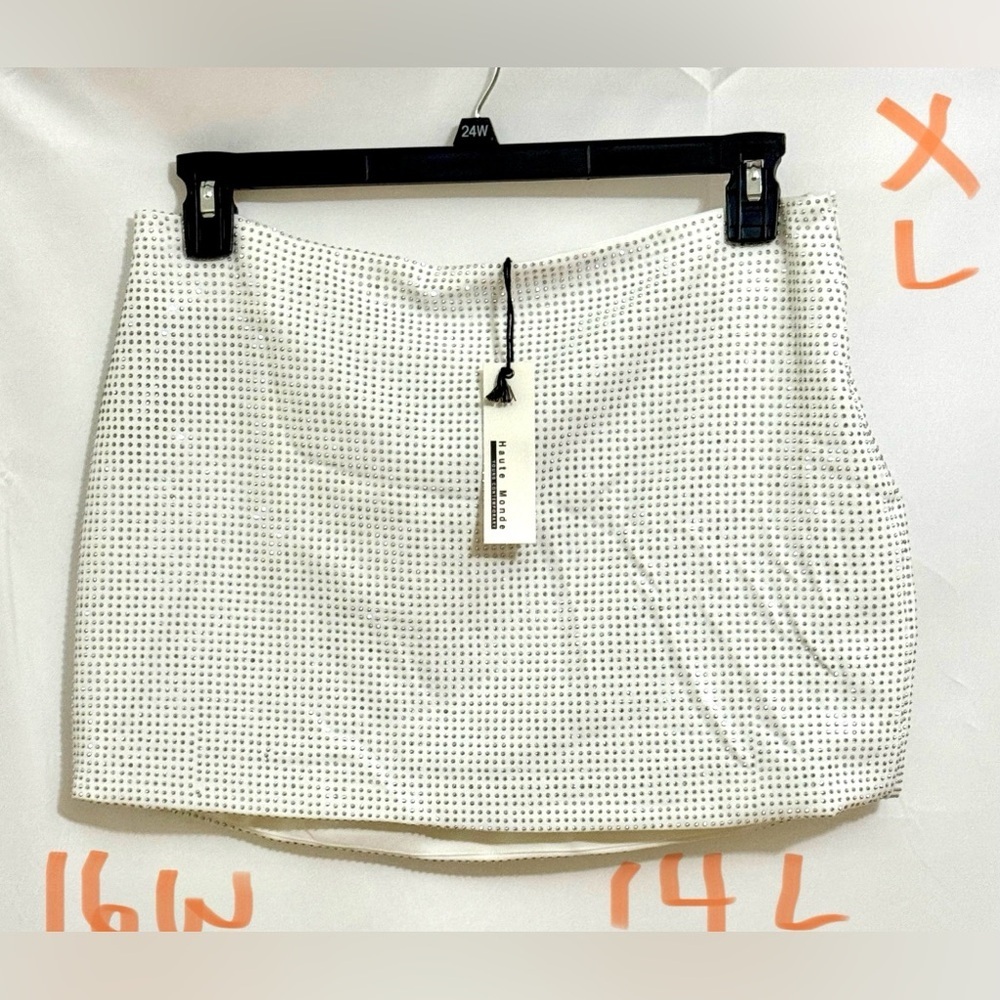 Haute Monde White Mini Pencil Skirt Casual Resort Wear